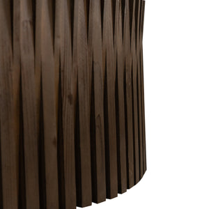 Vintage Style Cylindrical Nesting Coffee Table Set with Textured Embossed Design