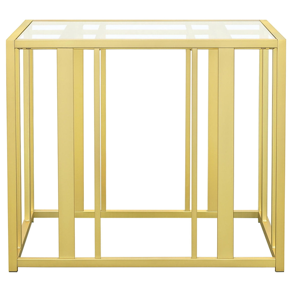Adri 3-piece Coffee and End Table Set Matte Brass