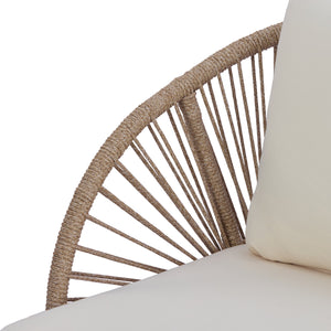 Acacia Wood Outdoor Club Chair, Curved Tub Design Patio Chair