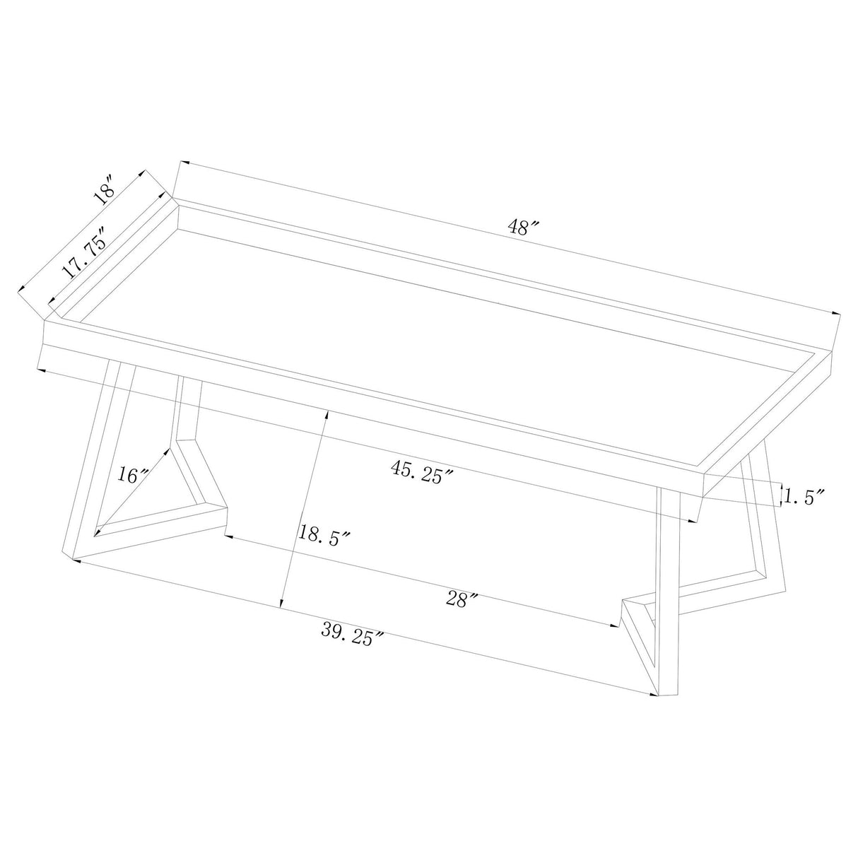 Upholstered Tufted Bench - Gray