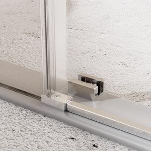 Frameless, Single Sliding Soft Close Shower Doors, 5/16" Sgcc Tempered Glass
