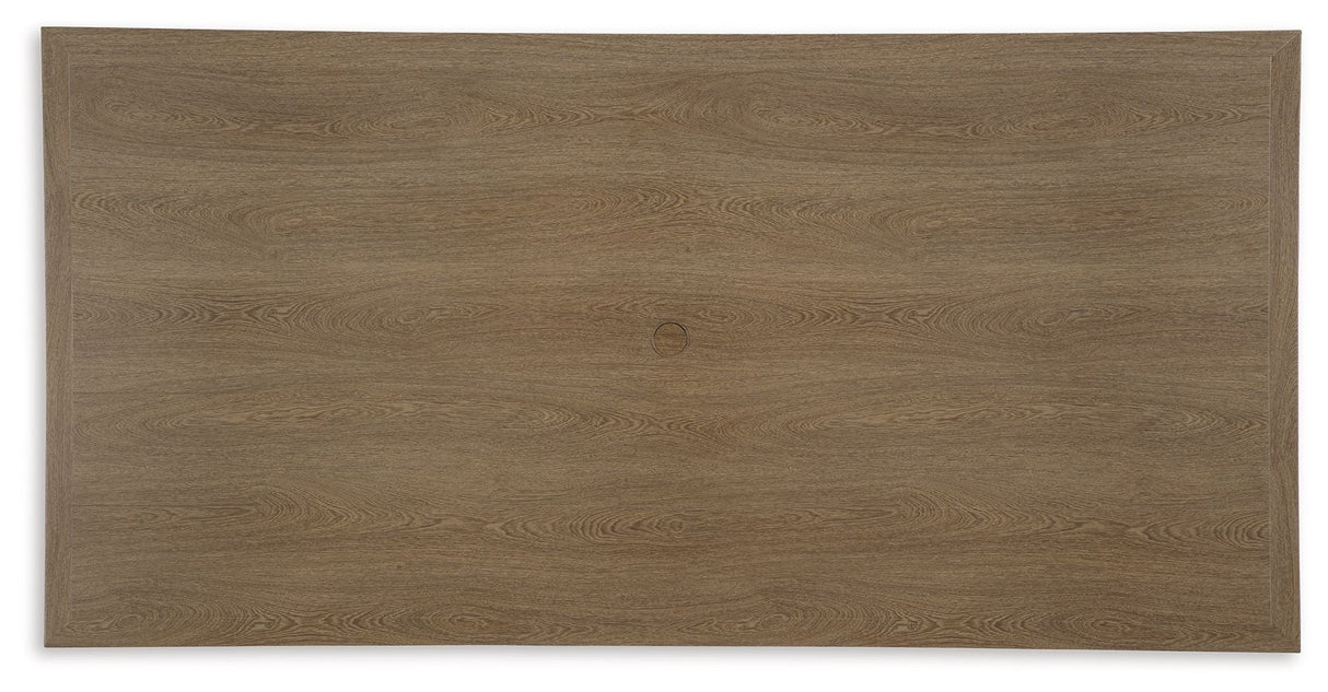 Serene Bay - Rectangular Dining Table With Umbrella Option - Dark Brown