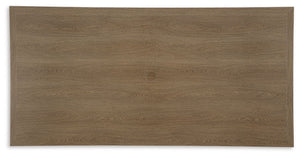 Serene Bay - Rectangular Dining Table With Umbrella Option - Dark Brown