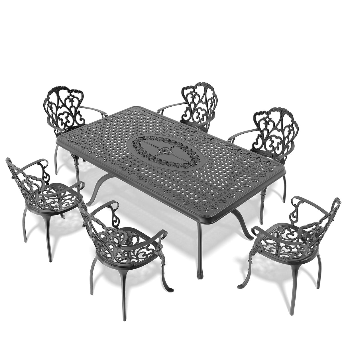 7-Piece Cast Aluminum Patio Furniture Set