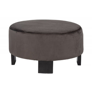 Nesting Round Coffee Table With Ottoman (Set of 2) - Gold / Brown