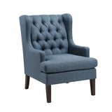 Button-Tufted Upholstered High Back Accent Chair