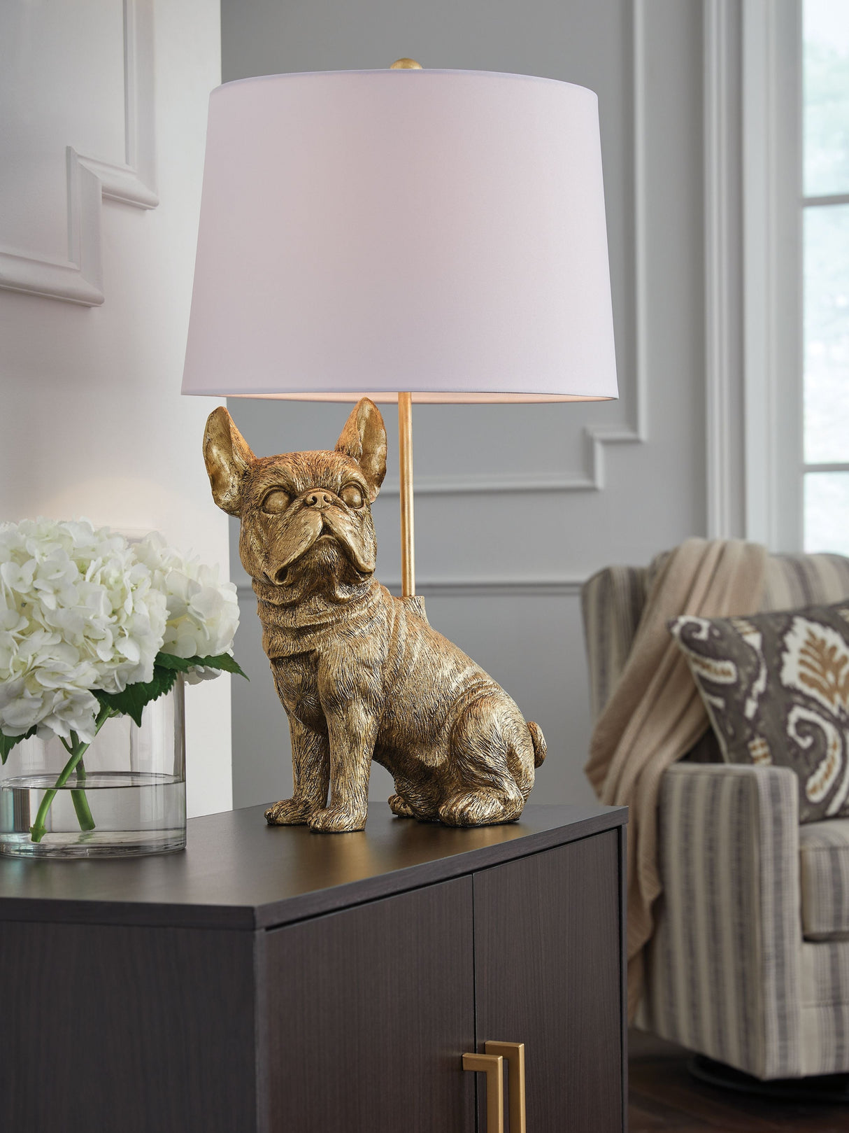 Wadeland - Poly Table Lamp - Gold Finish