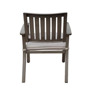Outdoor Modern Aluminum Dining Chair with Cushion (Set of 2)
