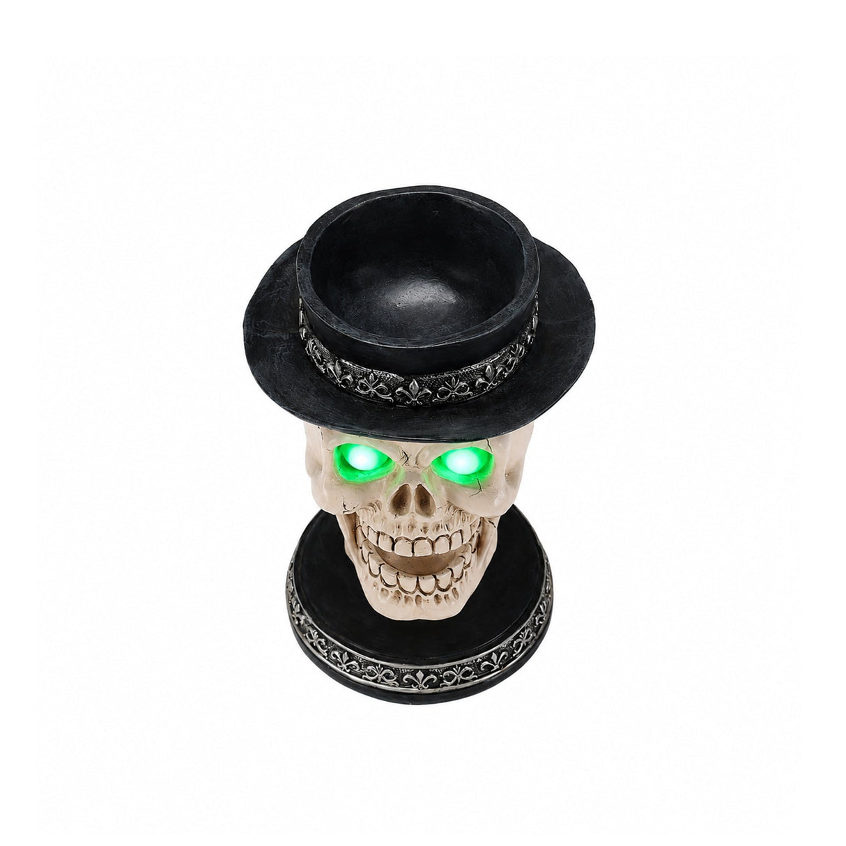 Halloween Skull Candle Holder with Glowing LED