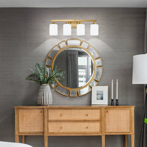 4-Light Brushed Bathroom Vanity Wall Light