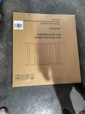 Wide Baby Gate with Wall Protector for Stairs and Doorways