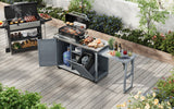 K&K 78.3' Outdoor Kitchen Island with Foldable Grill Table