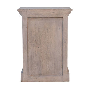 Glazed Bedside Table - Stone White