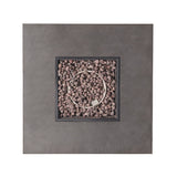 Modern Square Iron Fire Pit 50,000 BTU Stone Gray 39-Inch