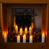 9pcs Flickering Flameless LED Pillar Candles with Remote & Timer