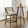 Paris - Farmhouse Counter Height Bar Stool With Backrest