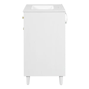 Modern Bathroom Vanity With Sink, Cabinet With Adjustable Shelf