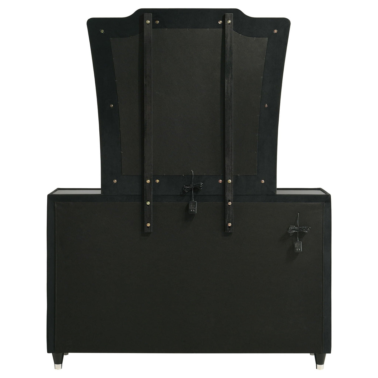 Lorient 8-drawer LED Dresser with Mirror Black
