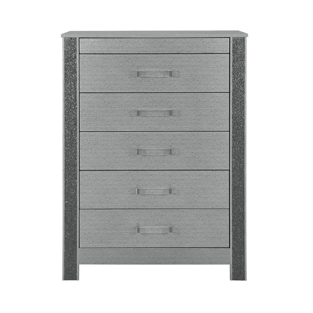 Lorenzo - Chest With Hidden Jewelry Compartment And Bar Handle - Silver