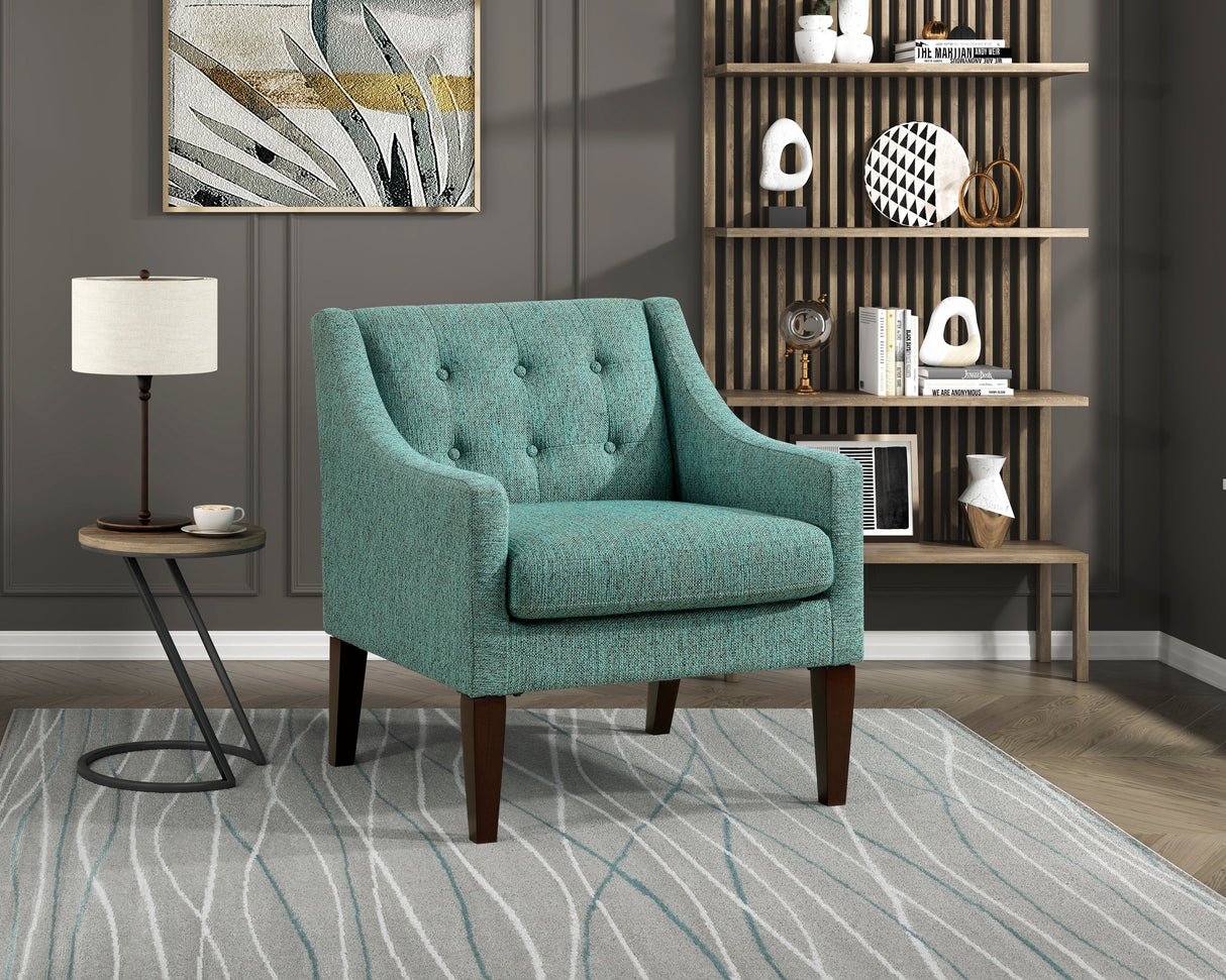 Contemporary Button Tufted Accent Chair