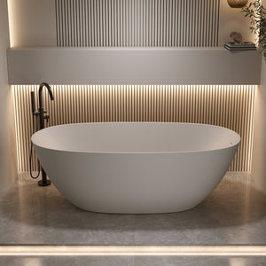 69'' Freestanding Bathtub Resin Stone Soaking Bathtub