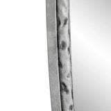 Iron Art Oval Retro Mirror with Antique Effect in Silver