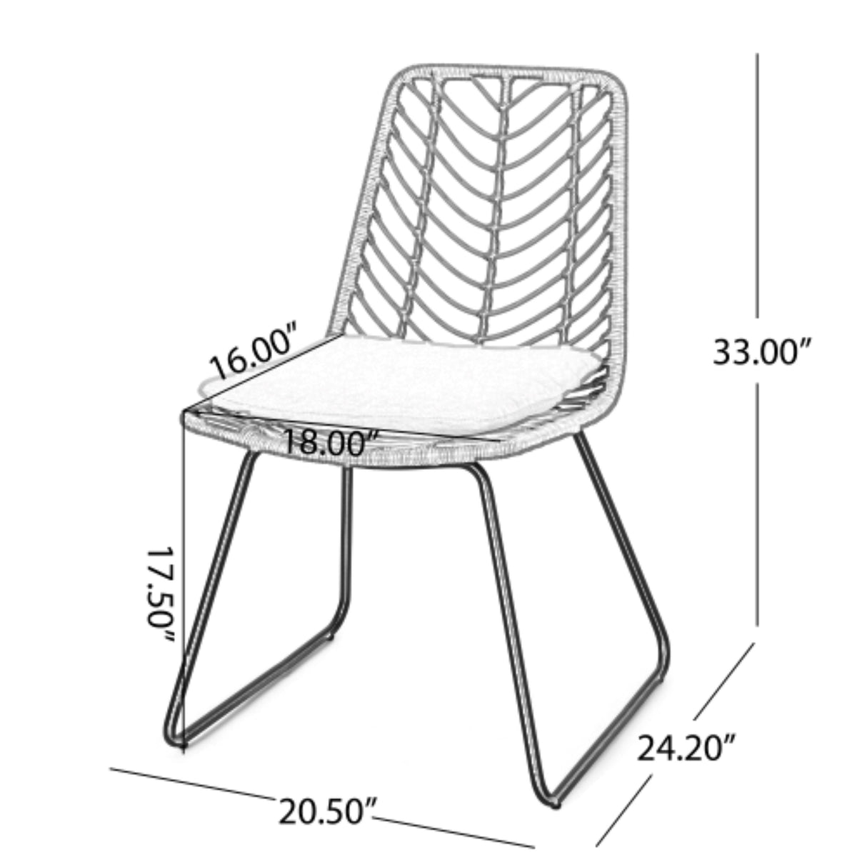 7-Piece Outdoor Dining Set for 6 with Acacia Wood Table and Rattan Chairs