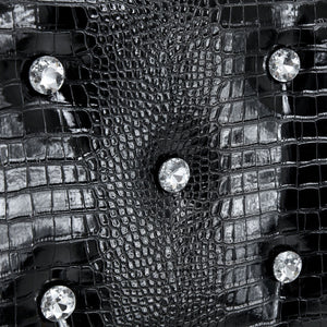 Alligator Skin Upholstered Dining Chairs