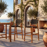 30.5 Inch Seat Height Outdoor Acacia Solid Wood Patio Side Chair