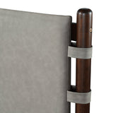 Premium Rubber Wood Platform Bed Frame King Size with Light Grey Headboard