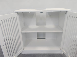 Louvered Double-Door Floor-Standing Bathroom Vanity