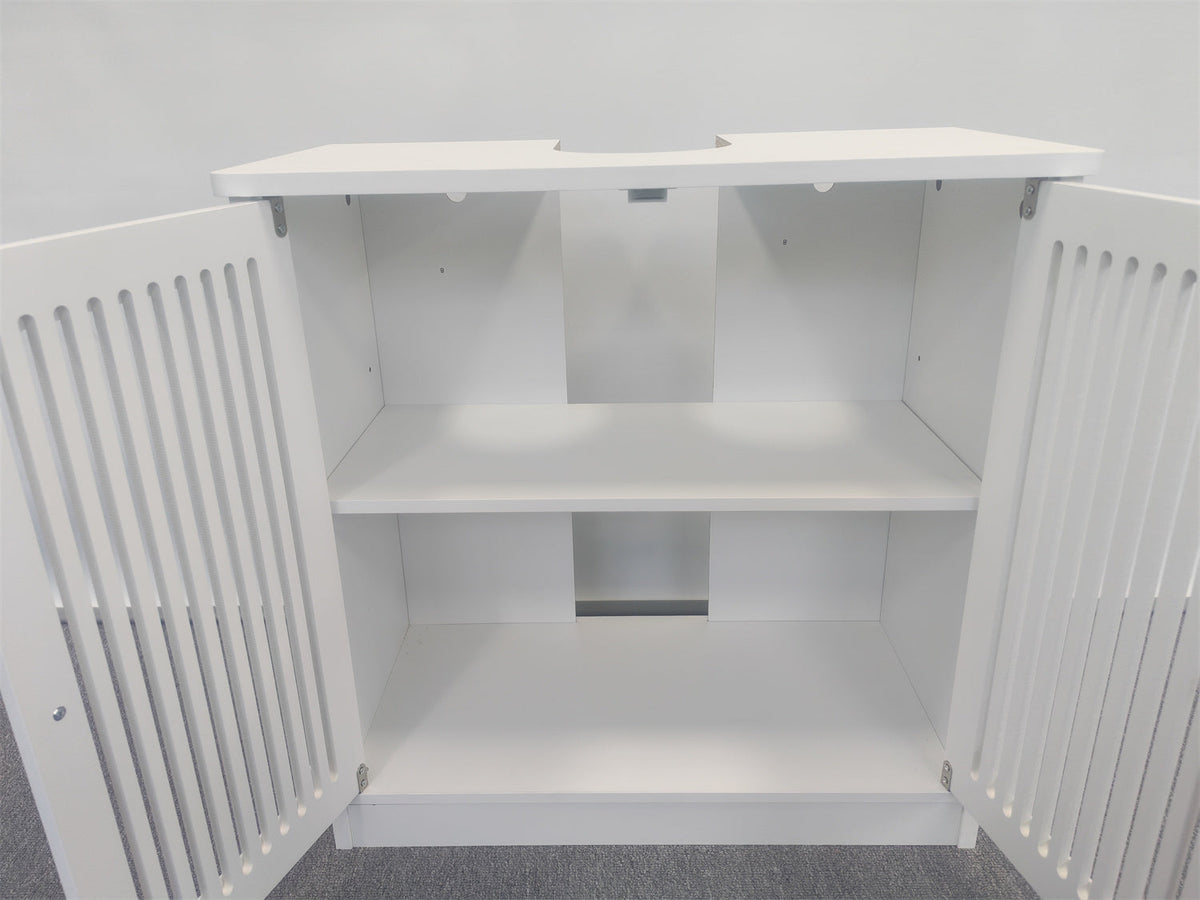 Louvered Double-Door Floor-Standing Bathroom Vanity