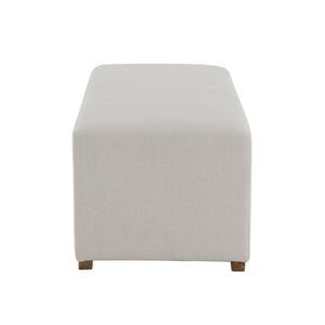 Simple Long Ottoman For Living Room - White