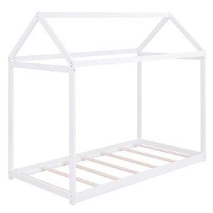 Wooden House Shaped Bed