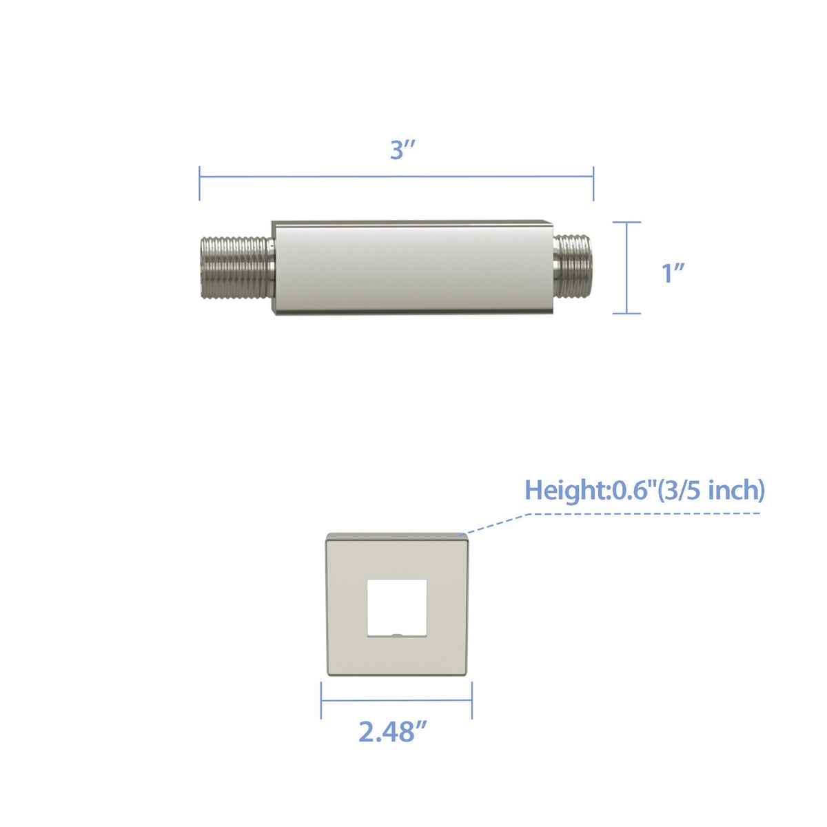 Ceiling Mounted Shower Arm With Flange Stainless Steel