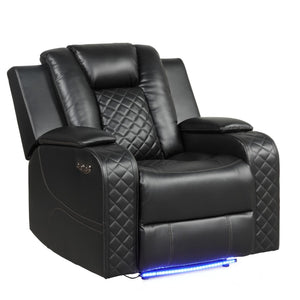 Benz - LED & Power Recliner With Adjustable Headrests And Ambient LED Lighting
