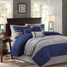 7 PC Pieced Faux Suede Comforter Set