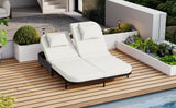 TREXM Outdoor Daybed with Adjustable Backrest
