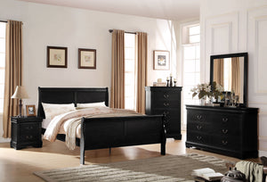 Louis Philippe Sleigh Style Bed