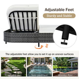 TREXM Outdoor Daybed with Adjustable Backrest