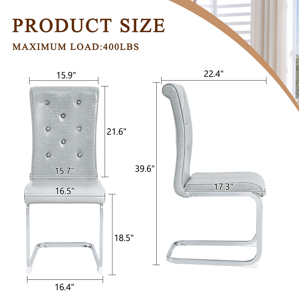 Elegant Design Upholstered Dining Chairs