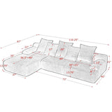 110.25x67'' Modern Upholstered L-Shape Sectional Sofa Velvet Green