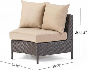 Pt Limon 5 Pieces Sofa Set - Brown / Beige