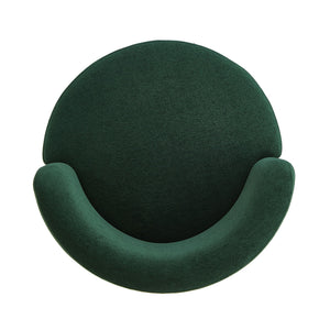Round Swivel Accent Chair With Ergonomic Backrest For Living Room