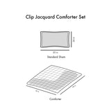 Full/Queen Clip Jacquard Comforter Set