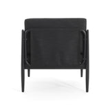 Dawson Outdoor Patio 2pcs Black Aluminum Club Chair Set with Water-Resistant Cushions