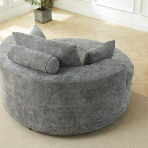 55'' Chenille Foam Single Swivel Chair