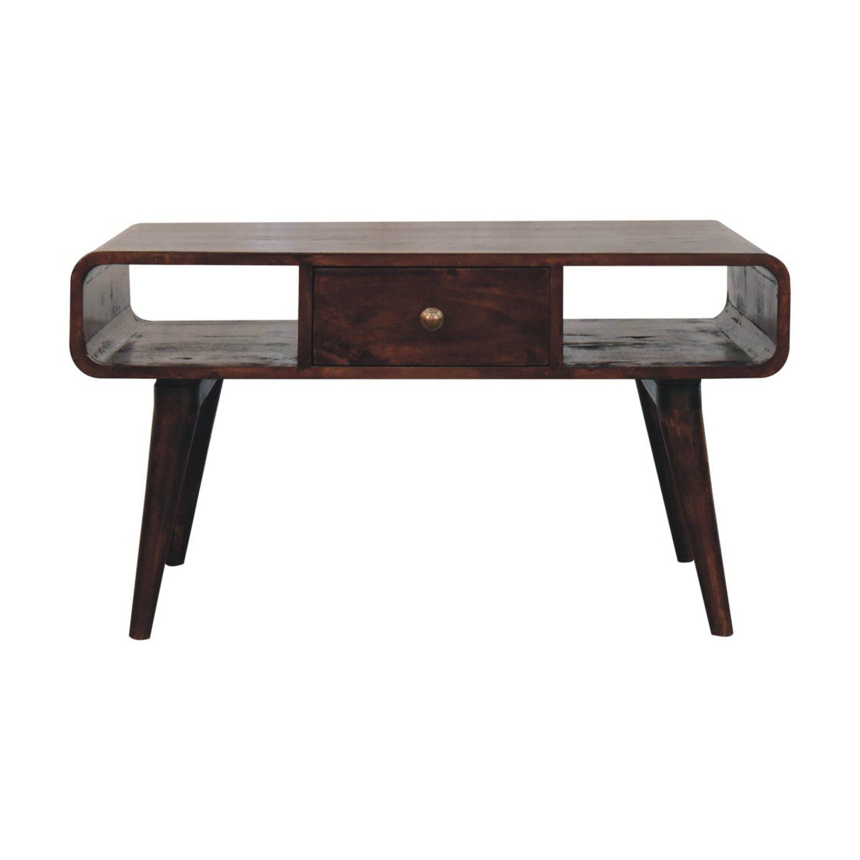 Solid Wood Curved Coffee Table