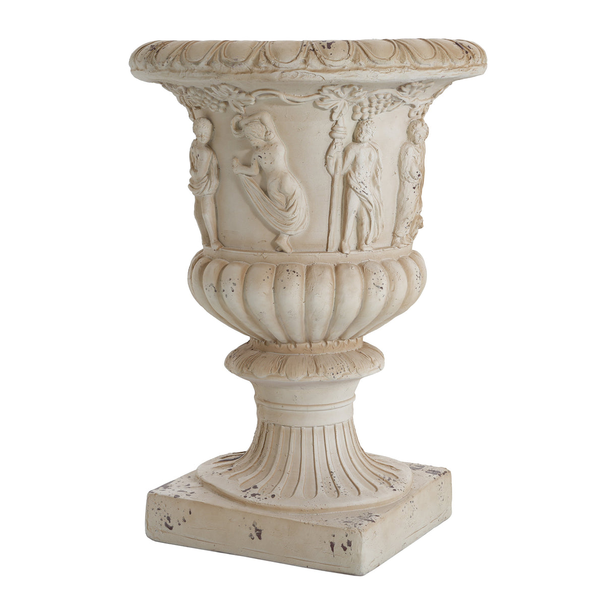 MGO Garden Urn, Antique White, 27" H