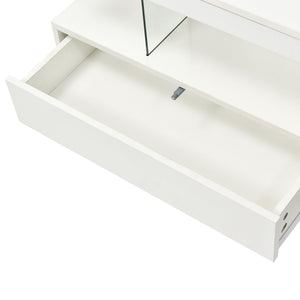 LED Coffee Table With 2 Drawers And Display Shelves